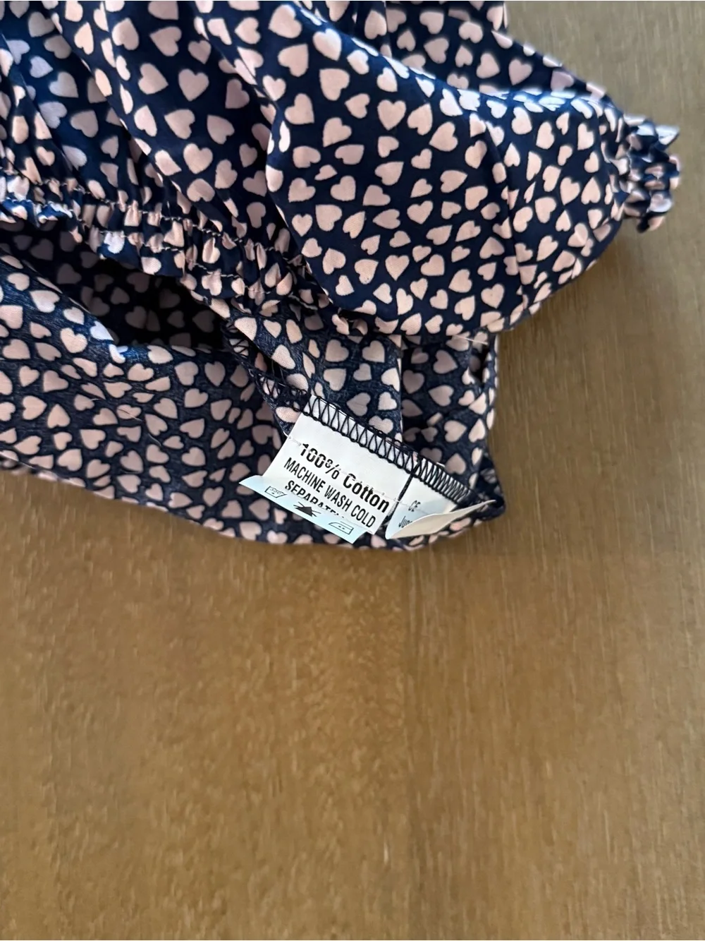 NWT busy bees Baby Girl Navy & Pink Heart Cotton Bubble Romper 6 Months